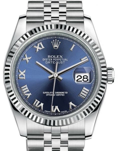 rolex datejust 36 blue roman dial